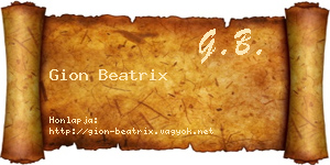 Gion Beatrix névjegykártya